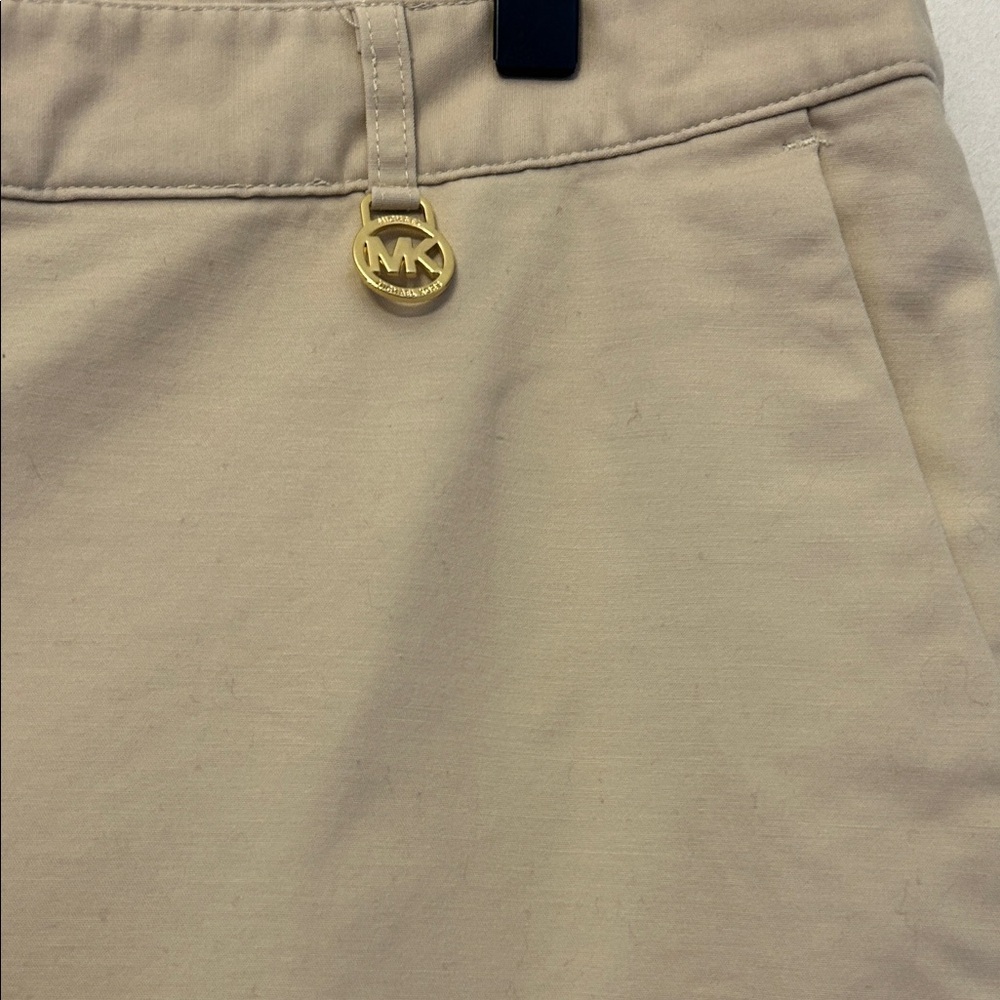Michael Michael Kors Classic Cropped Khaki Pants Size 12 EUC - Picture 3 of 7